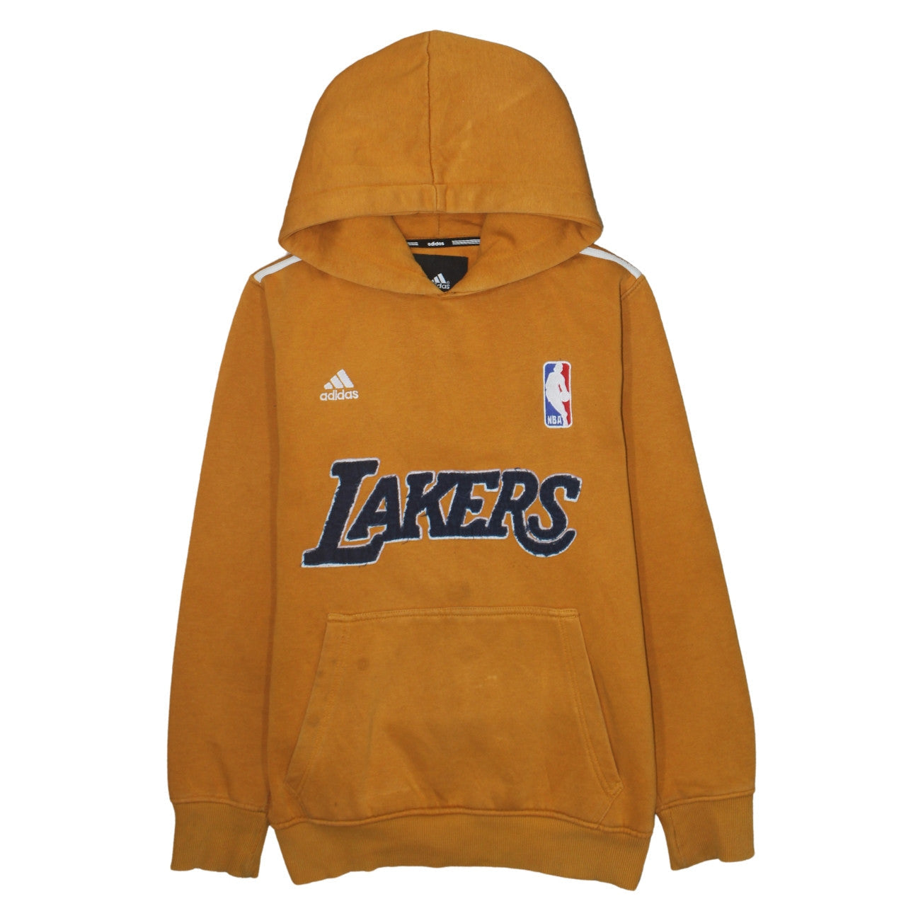 adidas Men’s Brown Lakers Pullover Hoodie XL Fleece NBA Sportswear