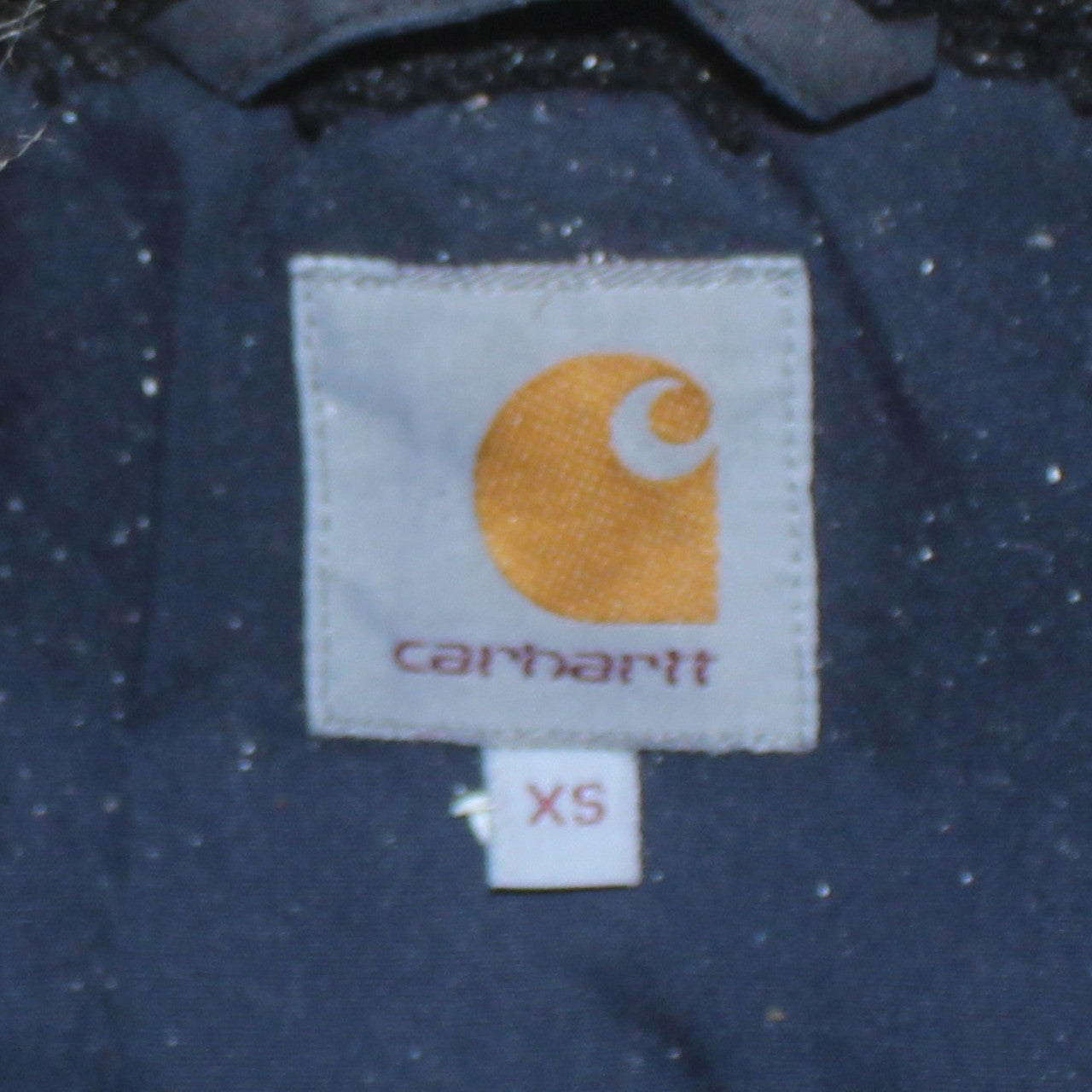 Carhartt Women's Navy Hooded Parka XS Faux Fur Trim Winter Coat