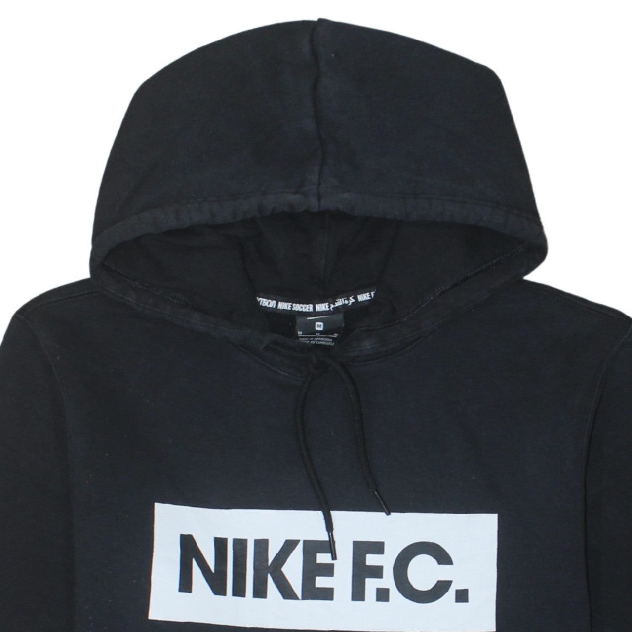 Nike F.C. Men's Black Pullover Hoodie M Graphic Sports Sweatshirt