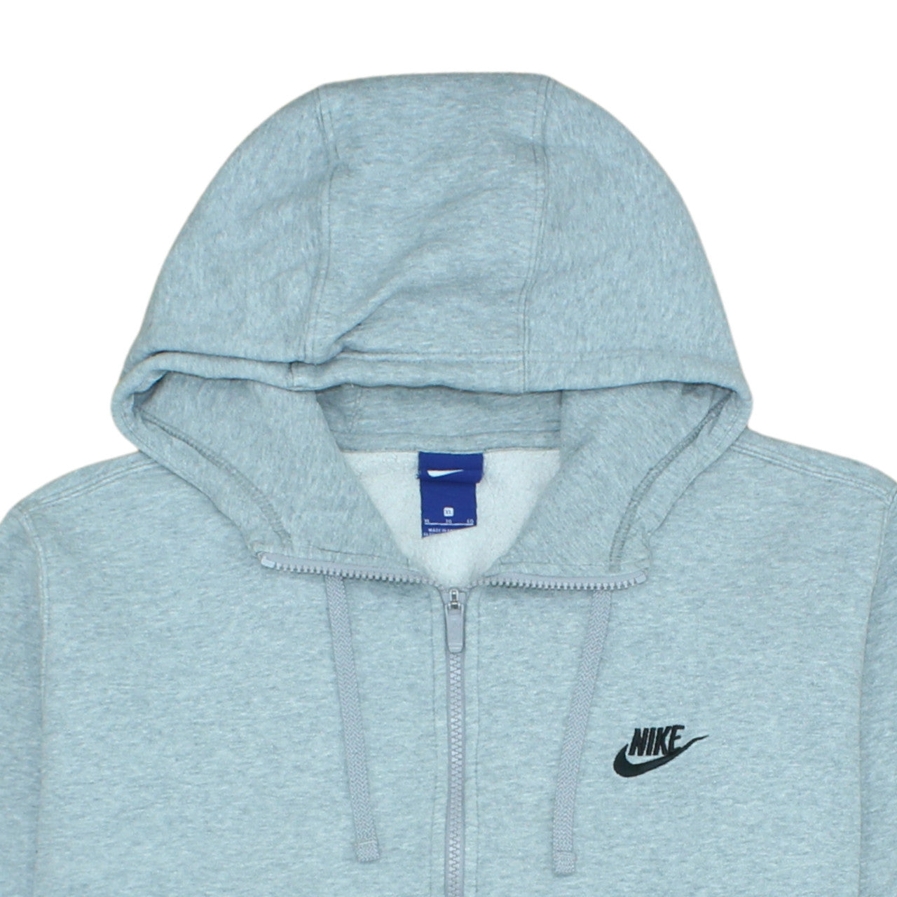 Nike Men's Grey Full Zip Hoodie XL Sportswear Fleece Sweatshirt