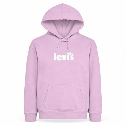 Levi's Women Pink XS Pullover Hoodie with Logo Print