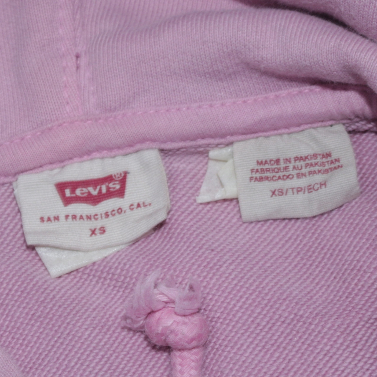 Levi's Women Pink XS Pullover Hoodie with Logo Print