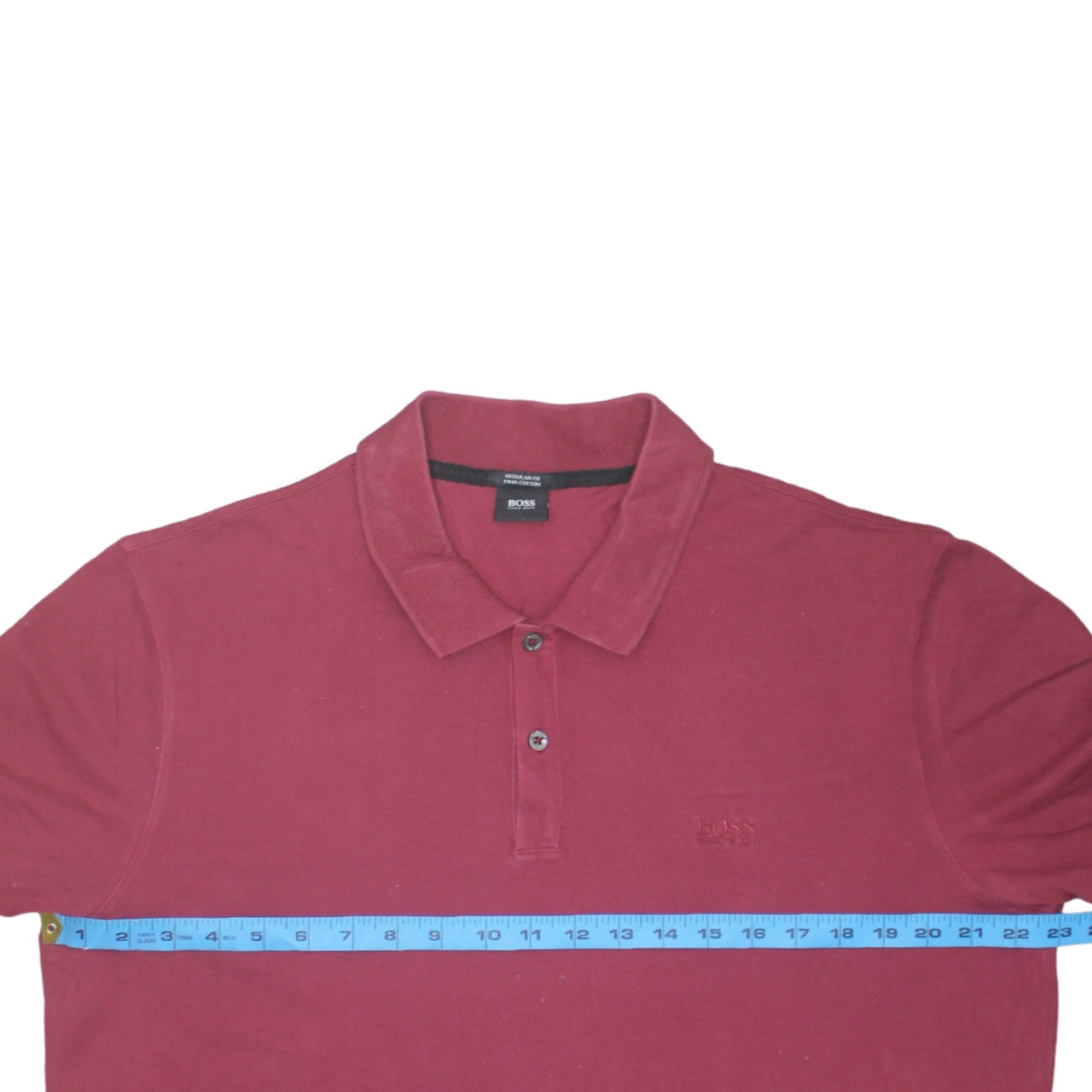 Hugo Boss Men's Red Pima Cotton Regular Fit Polo Shirt 2XL