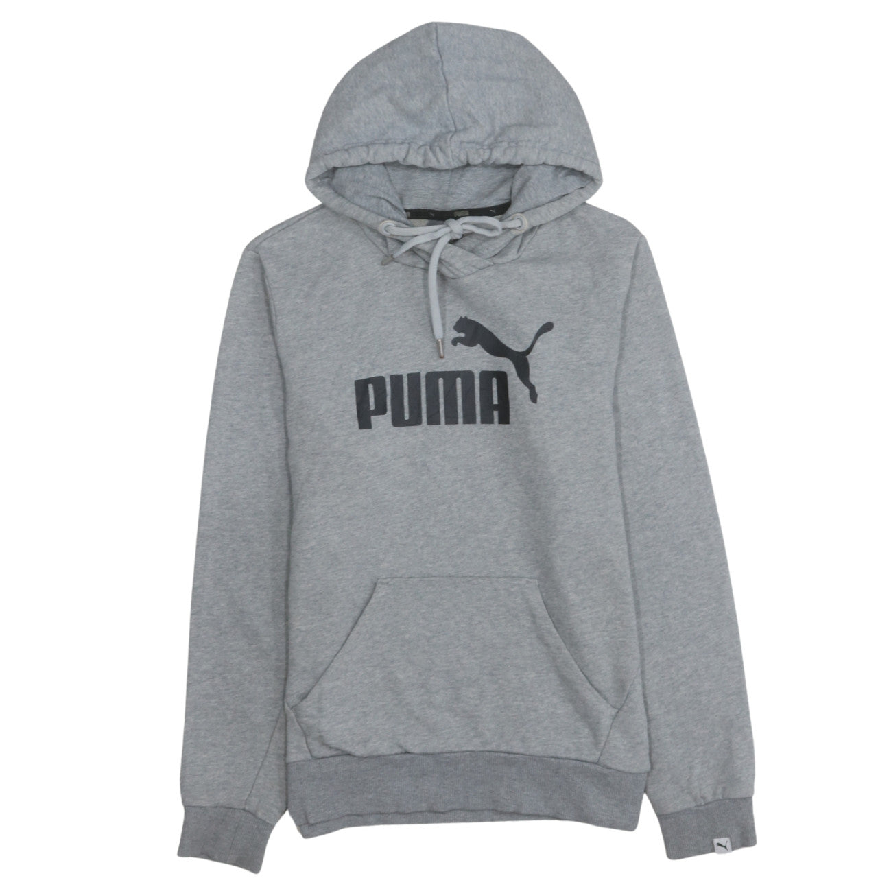 Puma Women Grey Logo Pullover Hoodie Size 16 XL Casual Sportswear