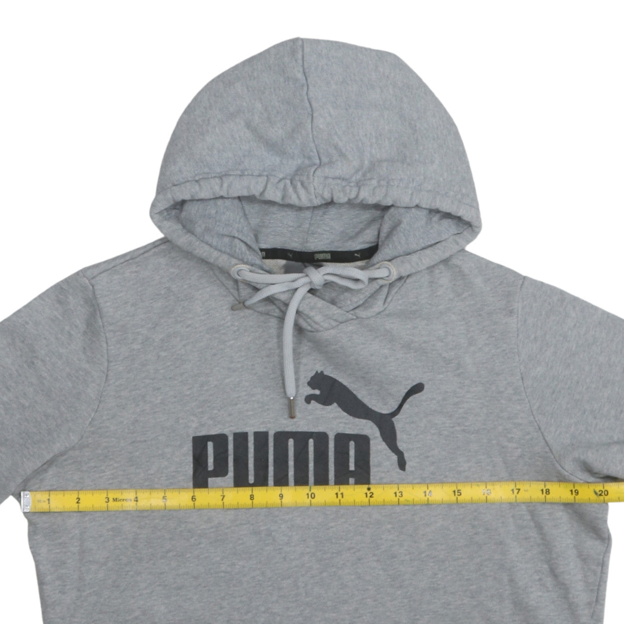 Puma Women Grey Logo Pullover Hoodie Size 16 XL Casual Sportswear