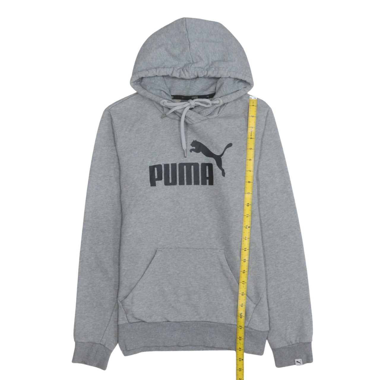 Puma Women Grey Logo Pullover Hoodie Size 16 XL Casual Sportswear