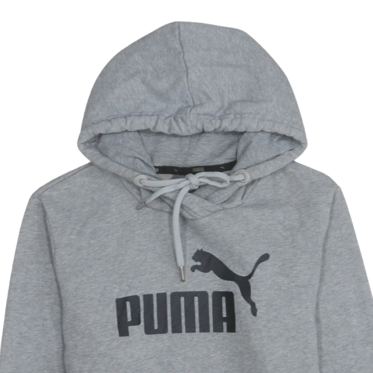 Puma Women Grey Logo Pullover Hoodie Size 16 XL Casual Sportswear