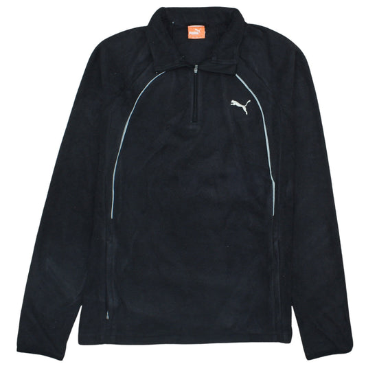 Puma Men’s Black Fleece 1/2 Zip Pullover Sweatshirt S
