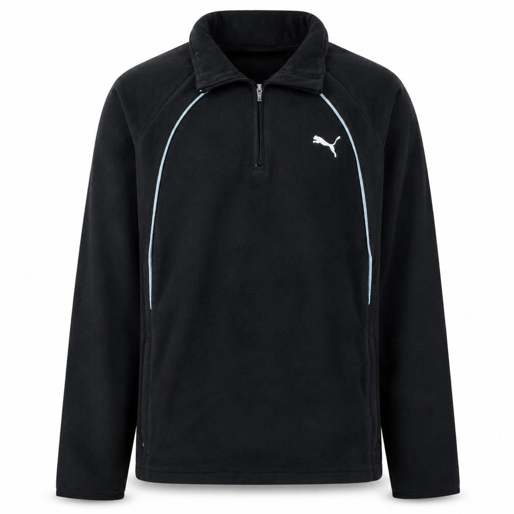Puma Men’s Black Fleece 1/2 Zip Pullover Sweatshirt S