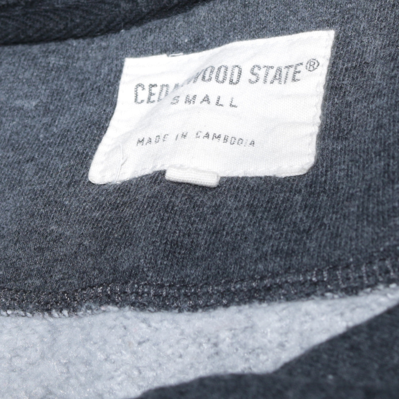 Cedarwood State Men's Grey Full Zip Fleece Hoodie Size S