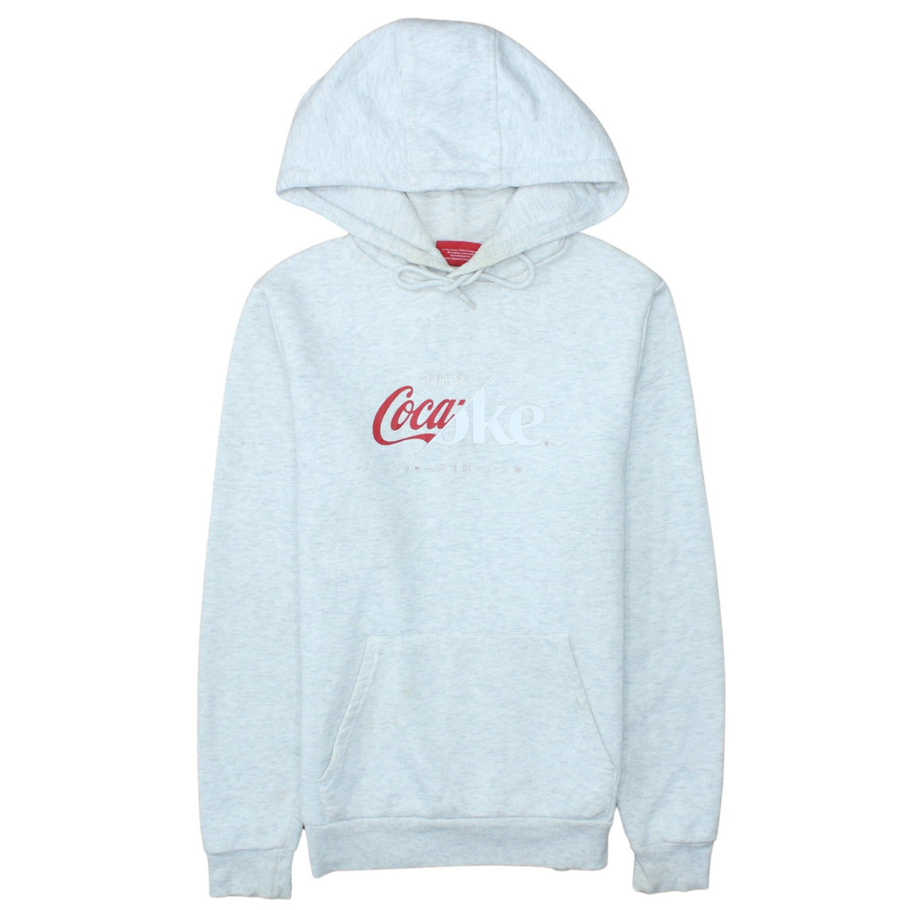 Primark Coca-Cola Women Grey Hoodie Small Pullover Hooded Sweatshirt