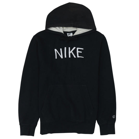 Nike Men's Black Small Pullover Hoodie with Embroidered Logo