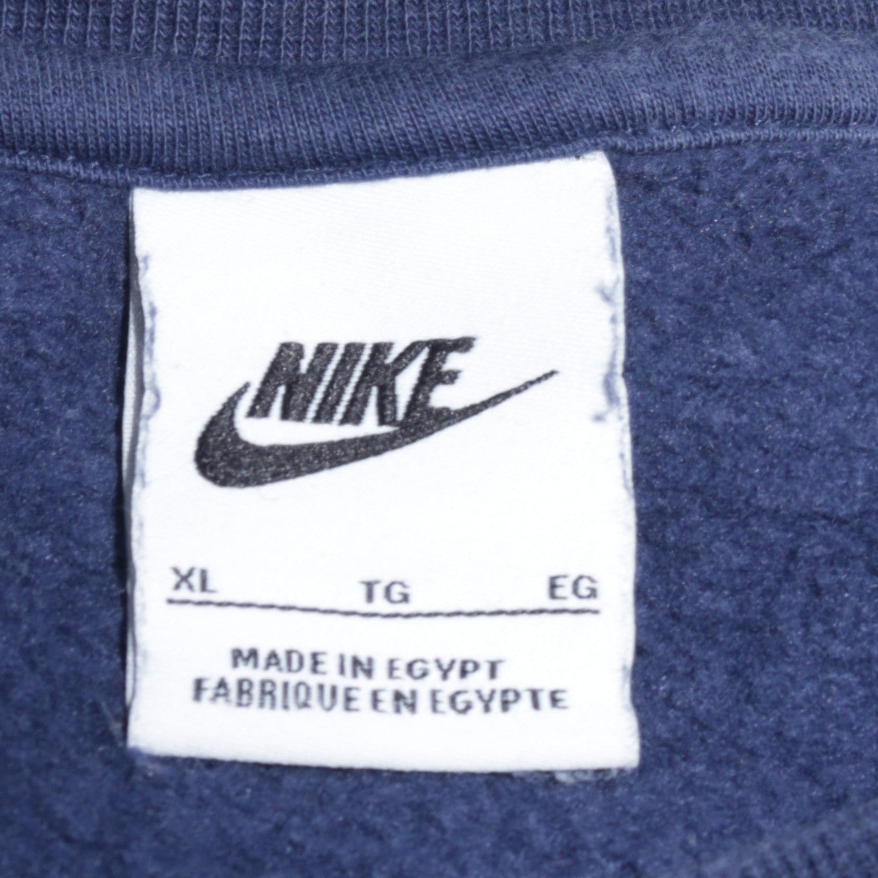Nike Men's Blue AIR Logo Crew Neck Pullover Sweatshirt XL