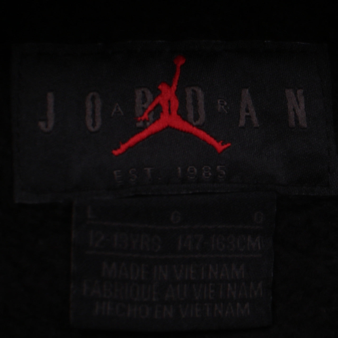 Jordan Boys Black Jumpman Pullover Hoodie 12-13 Years Fleece Sweatshirt