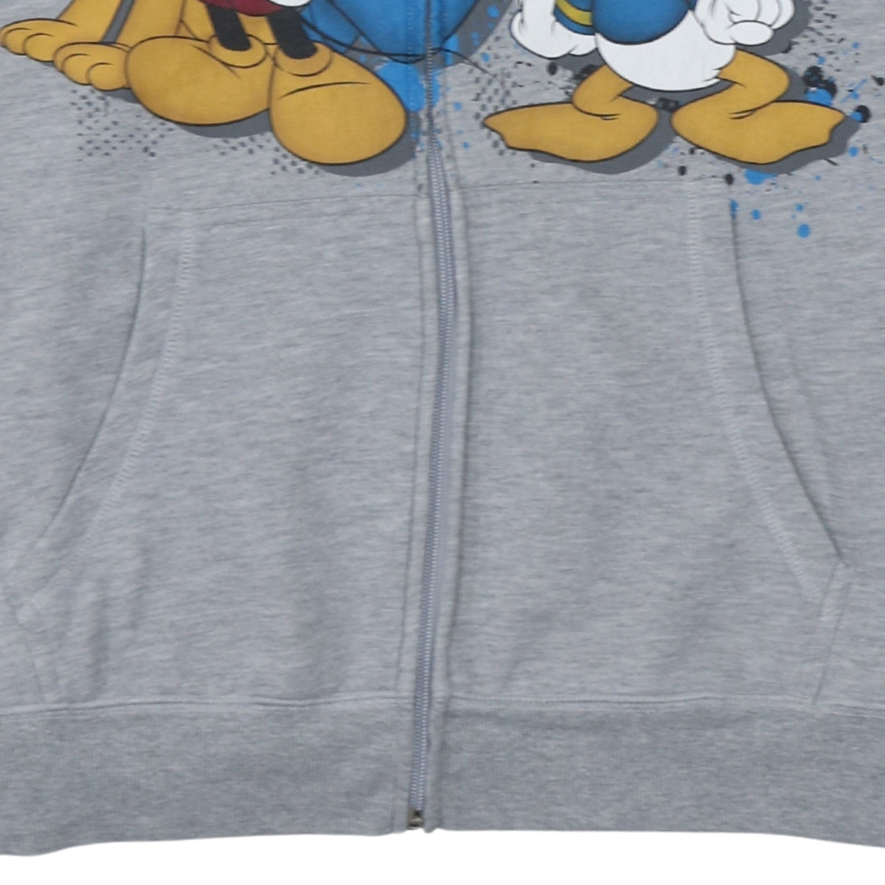 Disney Women's Grey Mickey & Friends Full Zip Hoodie Size M