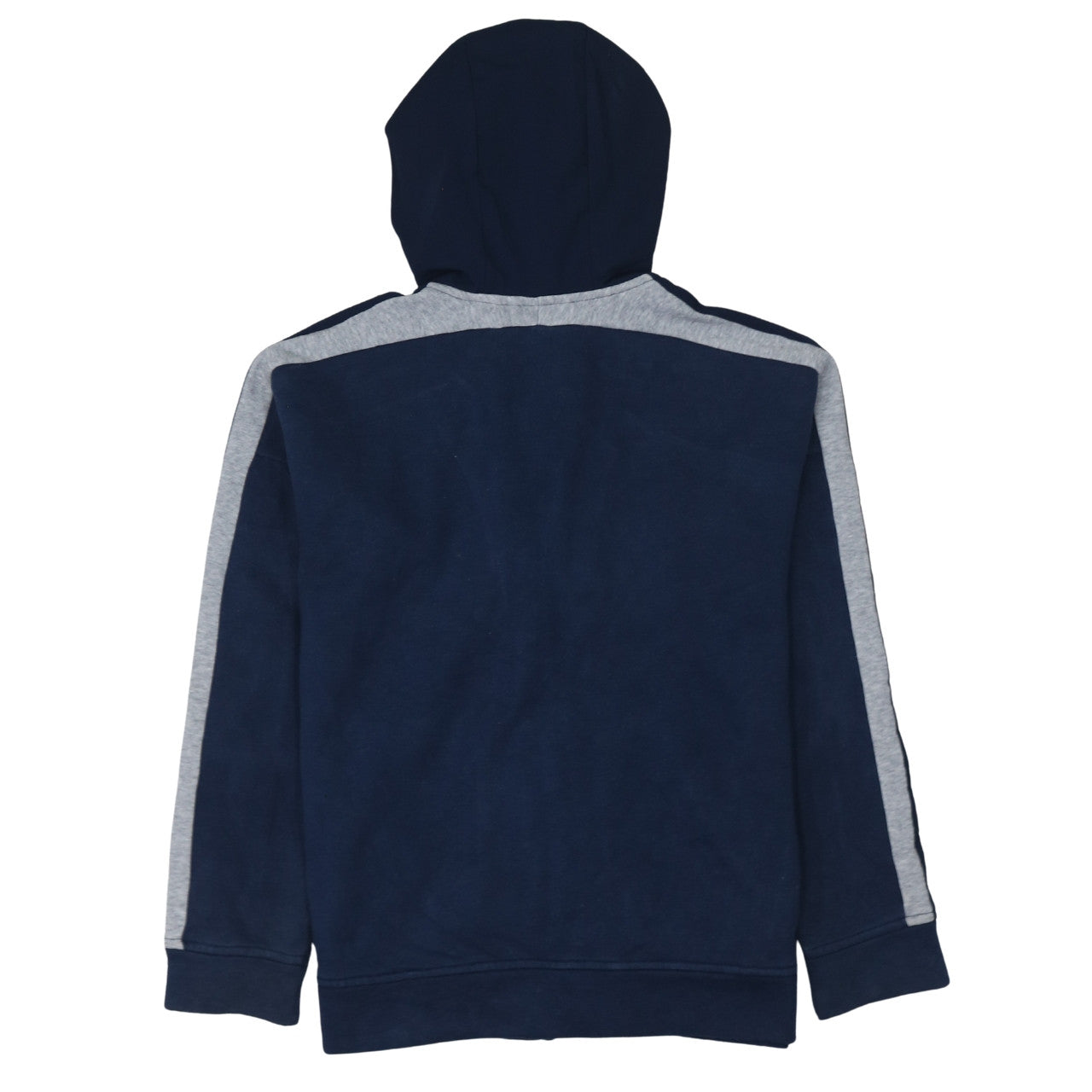 Adidas Boys Navy Blue Full Zip Hoodie Size 11-12 Years Cotton Blend