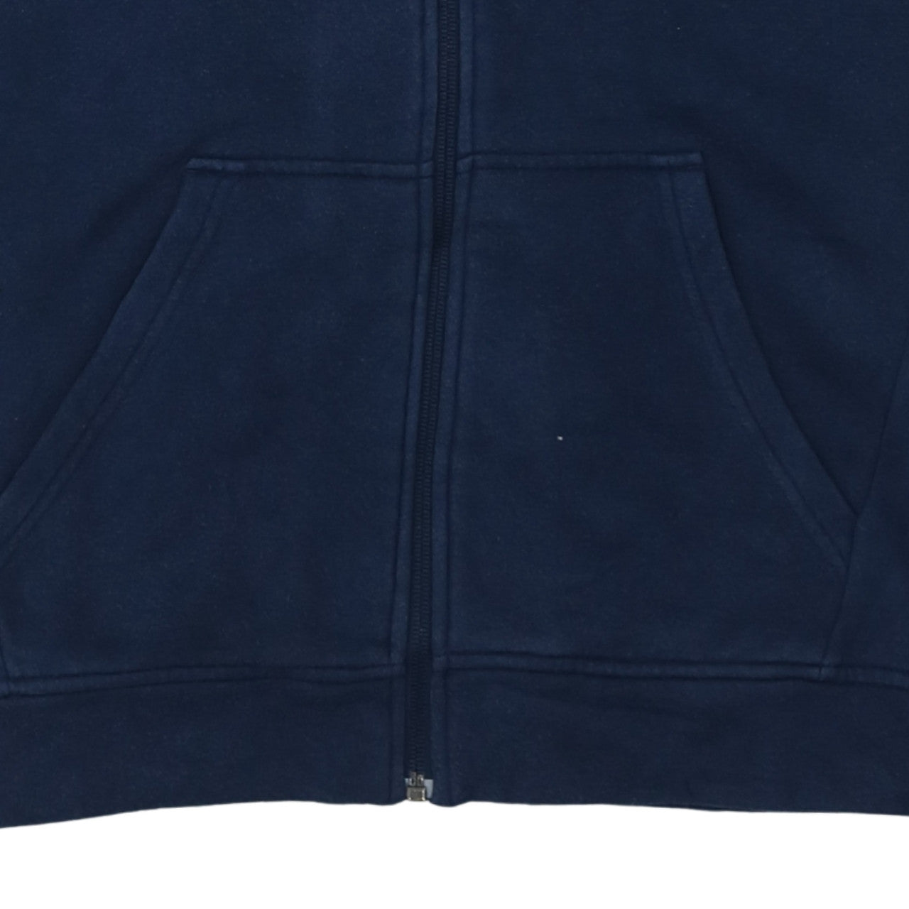 Adidas Boys Navy Blue Full Zip Hoodie Size 11-12 Years Cotton Blend