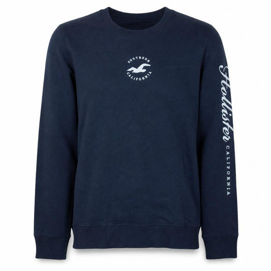 Hollister Men's Blue Crew Neck Pullover Sweatshirt Size M