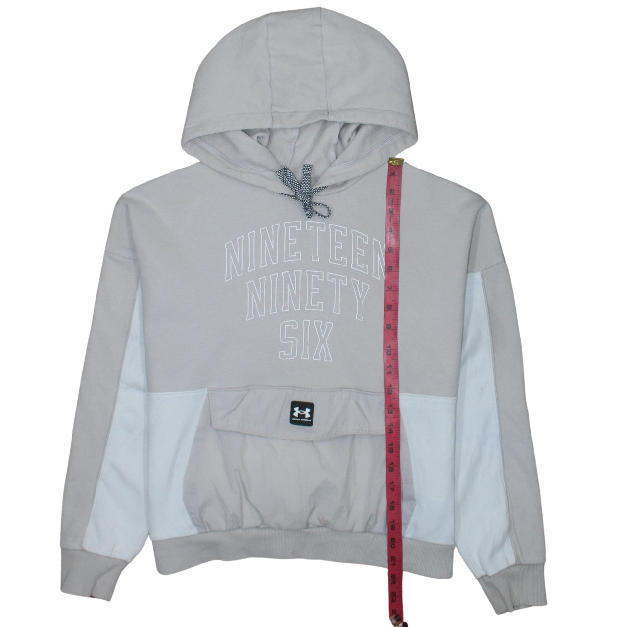 Under Armour Men's Beige Hooded Pullover Graphic Sweatshirt M