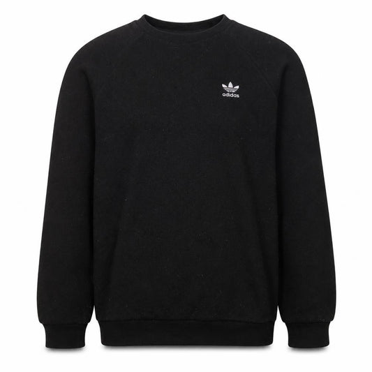 Adidas Mens Black Trefoil Logo Crew Neck Sweatshirt M