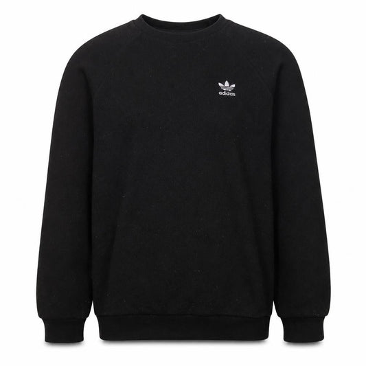 Adidas Mens Black Trefoil Logo Crew Neck Sweatshirt M