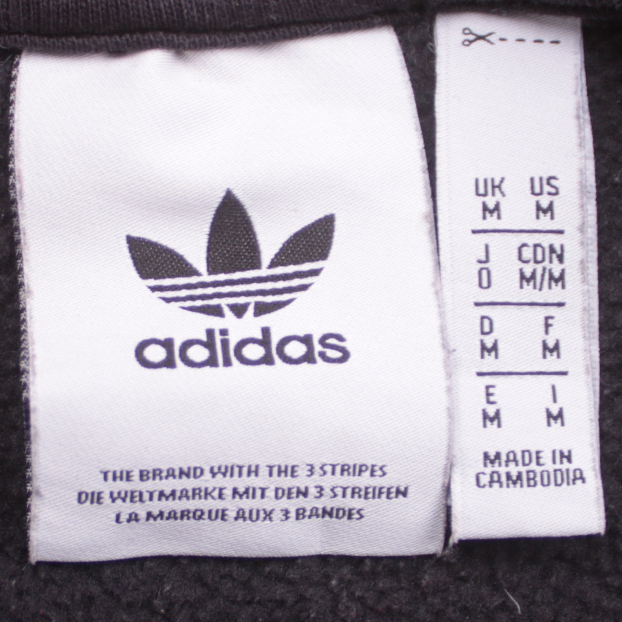 Adidas Mens Black Trefoil Logo Crew Neck Sweatshirt M