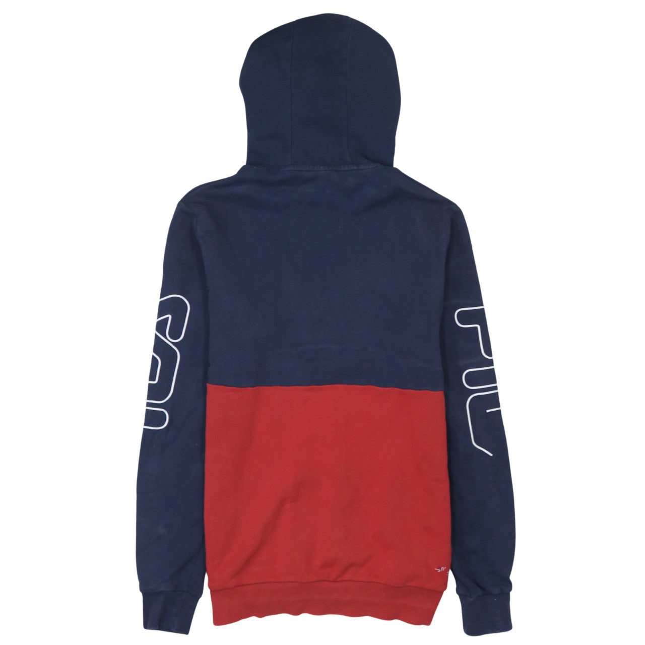 FILA Womens Navy Red Pullover Hoodie Small Hooded Logo Casual
