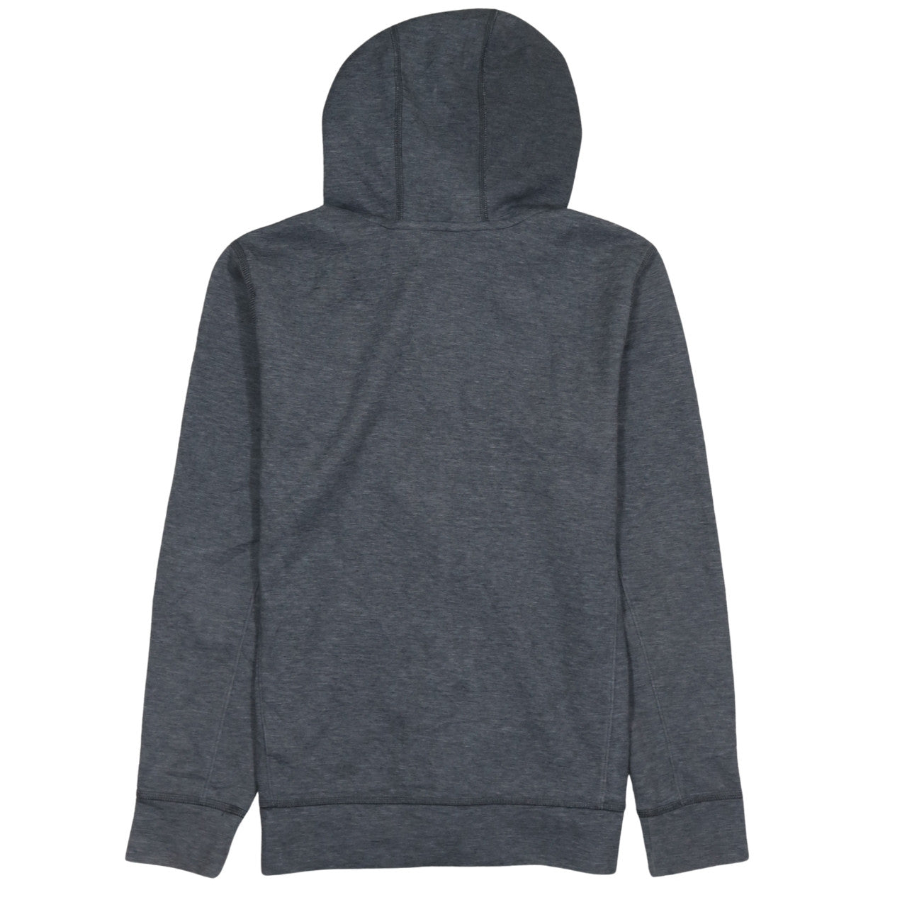 The North Face Boys Grey Full Zip Hoodie L Polyester Cotton Blend