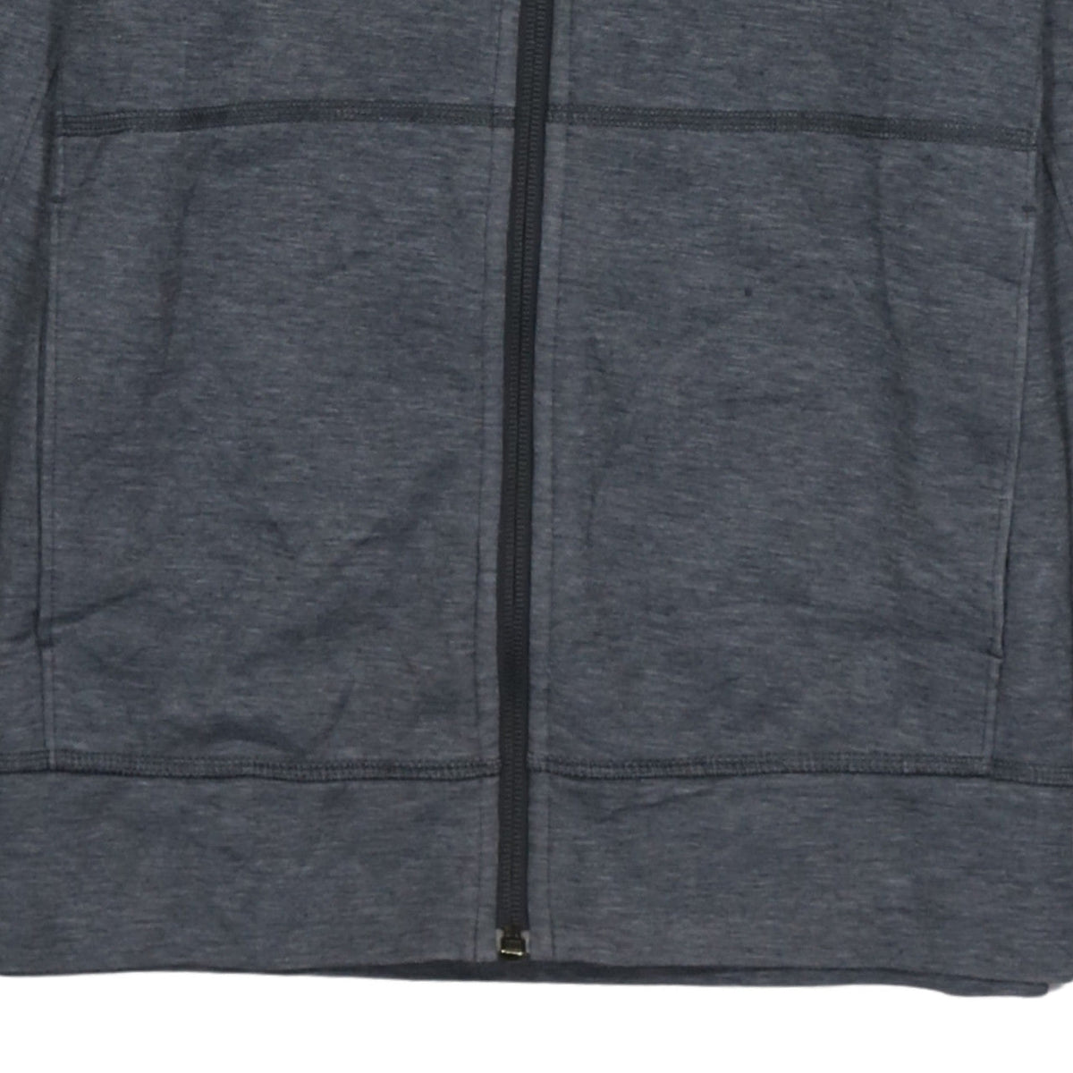 The North Face Boys Grey Full Zip Hoodie L Polyester Cotton Blend