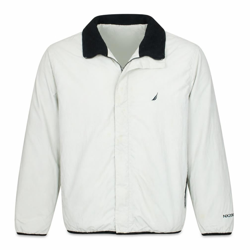 Nautica Men's White L Basic Lined Nylon Winter Jacket