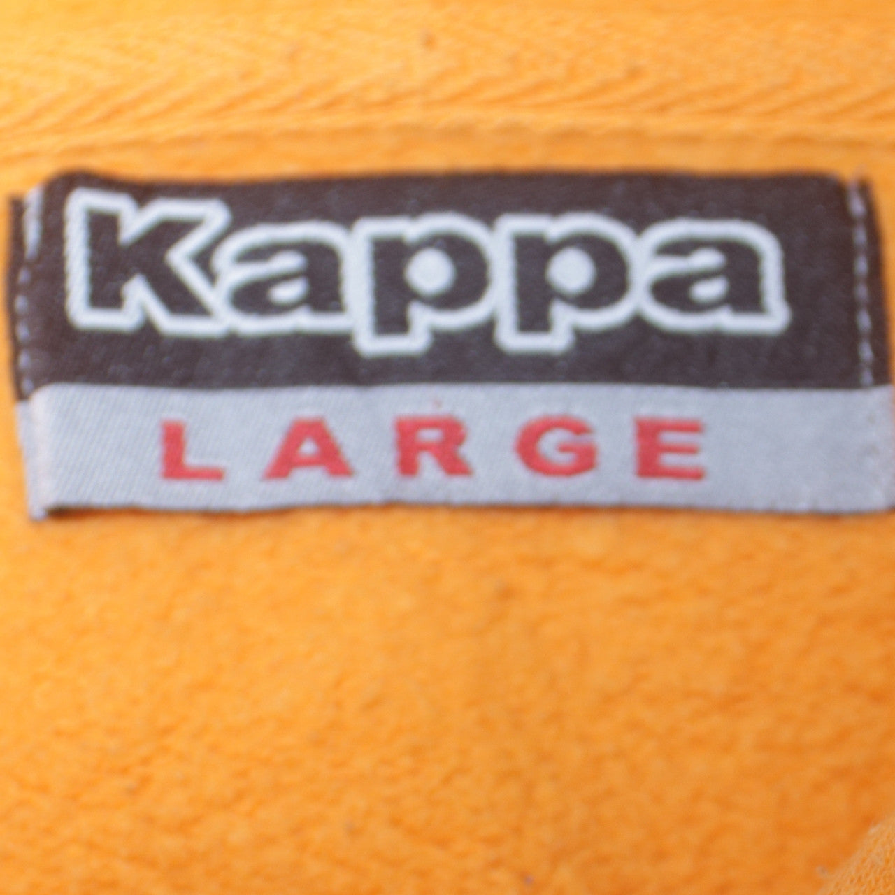 Kappa Men's Yellow Pullover Hoodie Large Sports Logo Sweatshirt