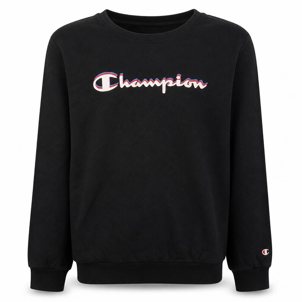 Champion Boys Black Pullover Sweatshirt 13-14 Years Logo Fleece Top