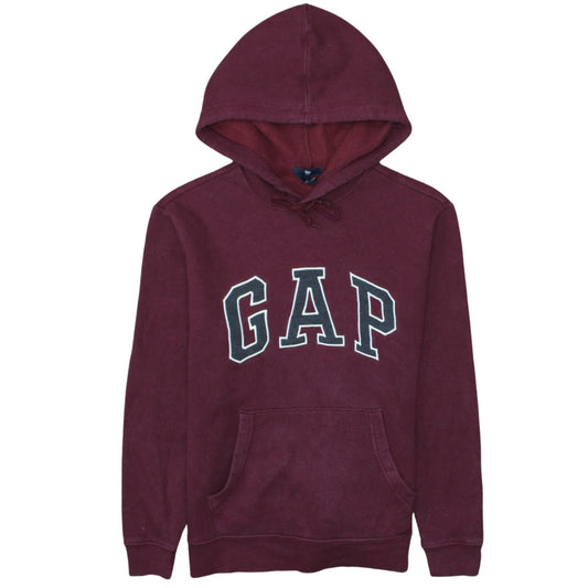 GAP Men's Red Pullover Hoodie XS Fleece Regular Fit Logo