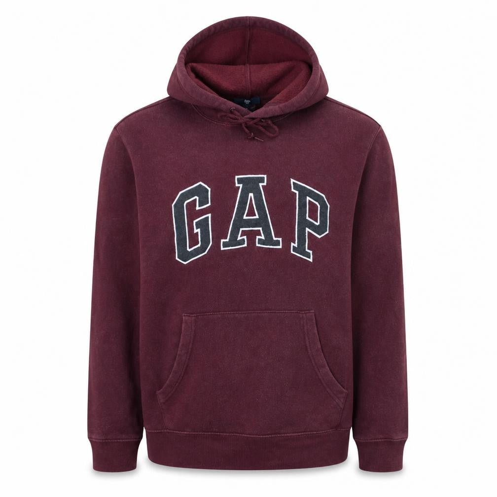 Gap Men's Red Pullover Hoodie XS Fleece Regular Fit Logo
