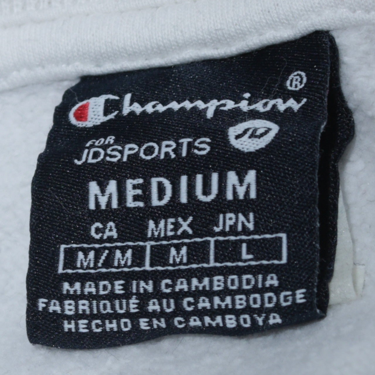 Champion Mens White Medium Pullover Sweatshirt with Logo Embroidery