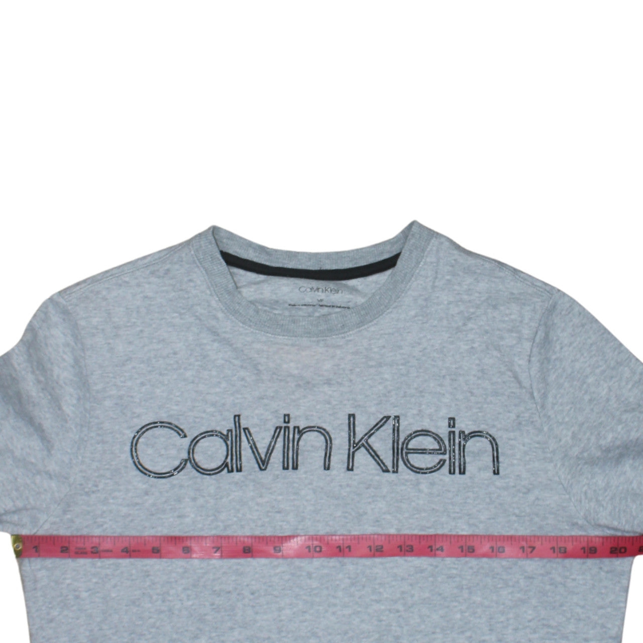Calvin Klein Men's Grey Logo Pullover Sweatshirt Size S