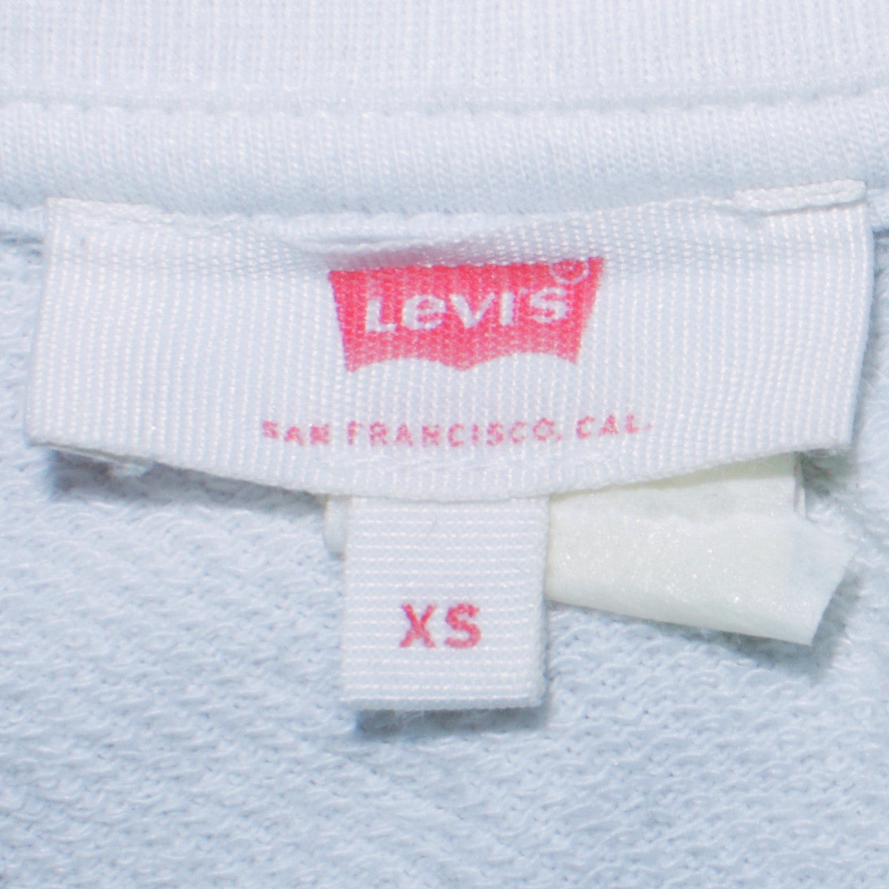 Levi's Men's White Logo Crew Neck Sweatshirt XS Pullover