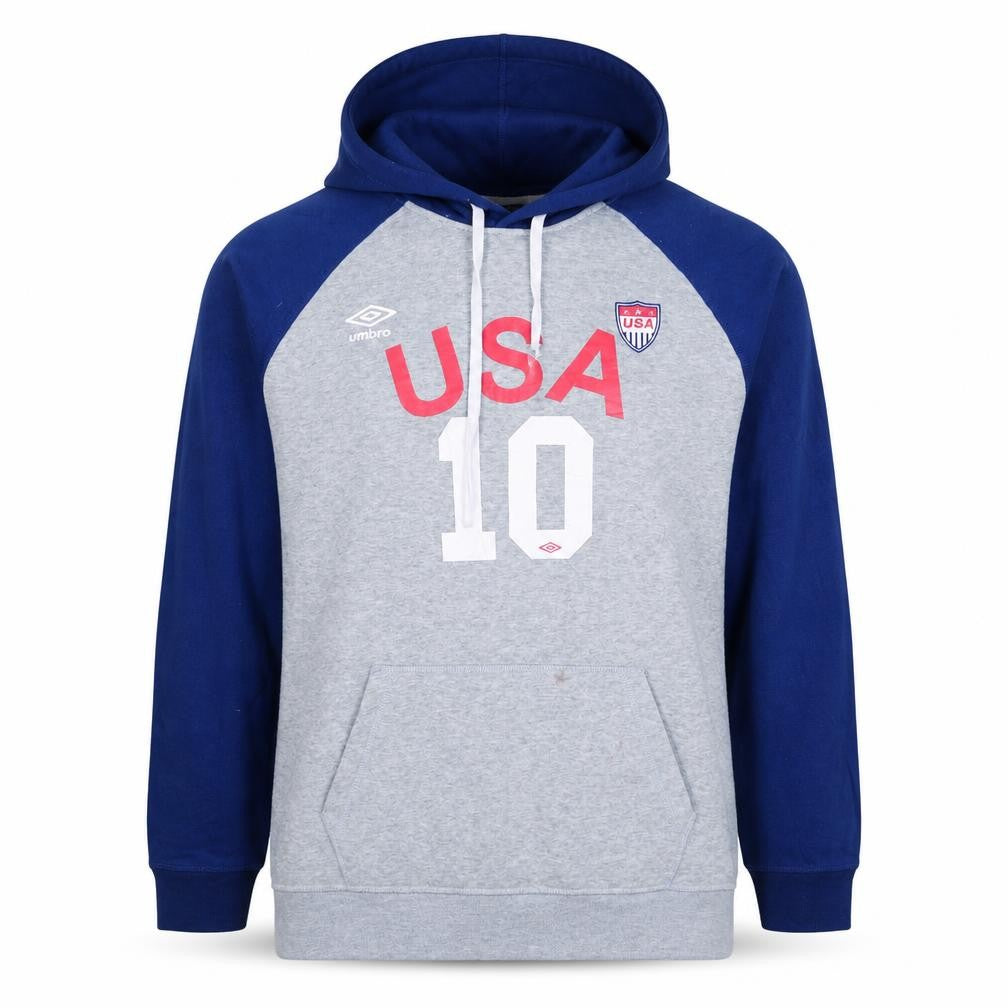 Umbro Men's Grey & Blue USA 10 Hoodie Medium Pullover Sportswear