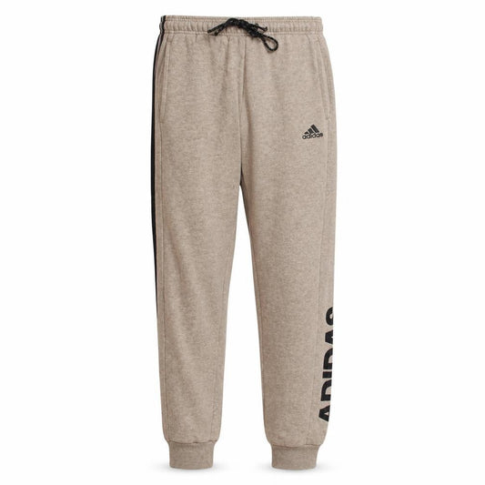 Front view of Adidas men’s beige jogger trousers m regular fit cotton blend