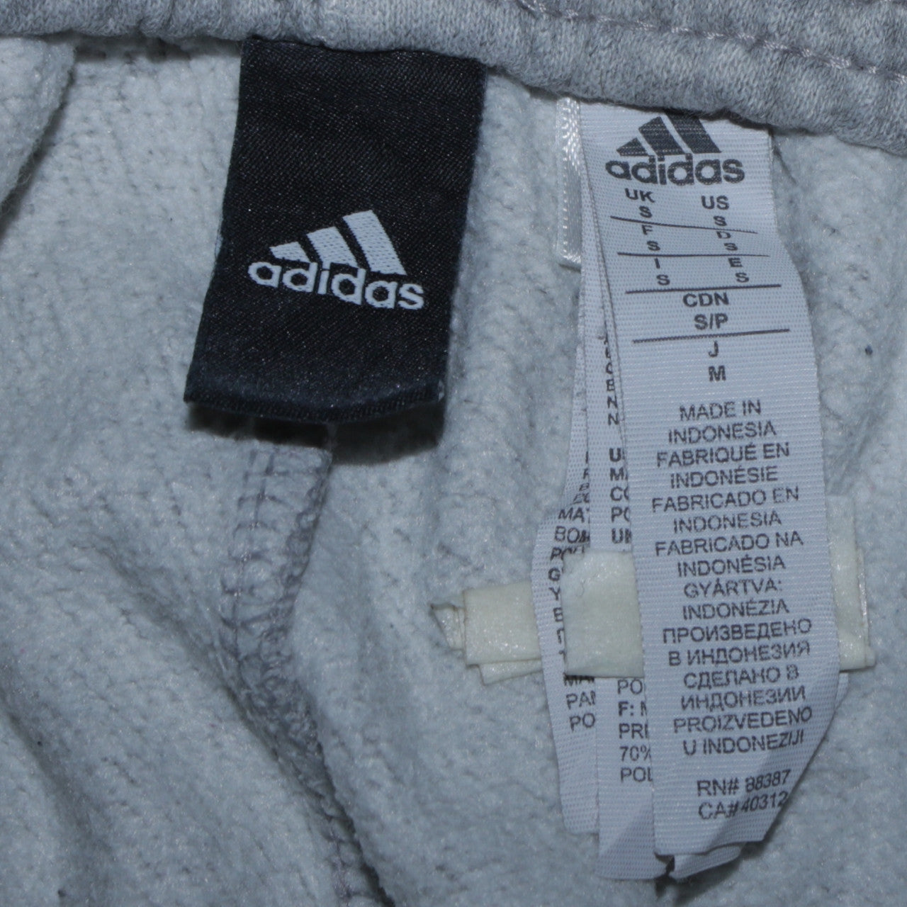 Adidas Mens Beige Jogger Trousers M Regular Fit Cotton Blend