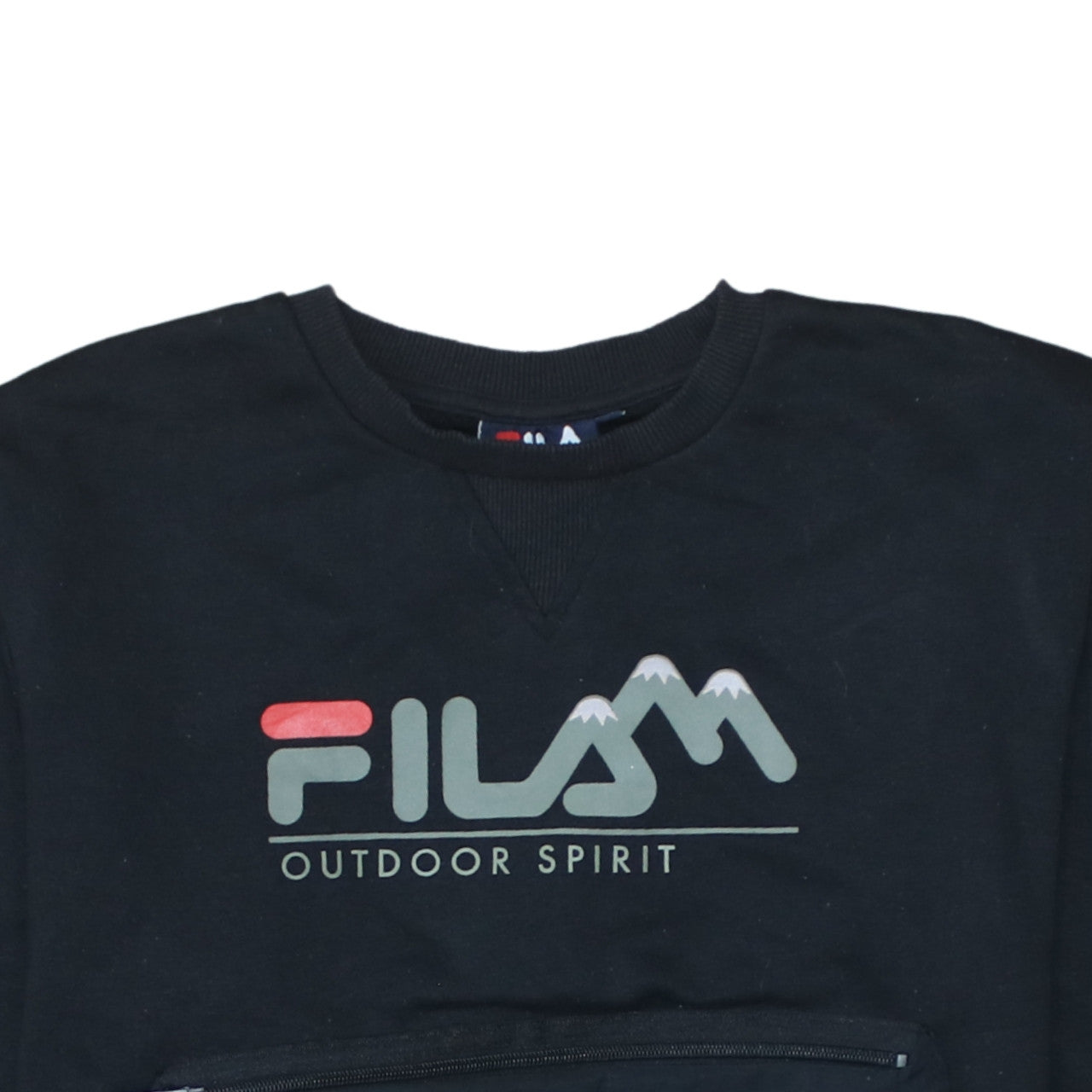 Fila Men's Black Outdoor Spirit Sweatshirt S Regular Fit Pullover
