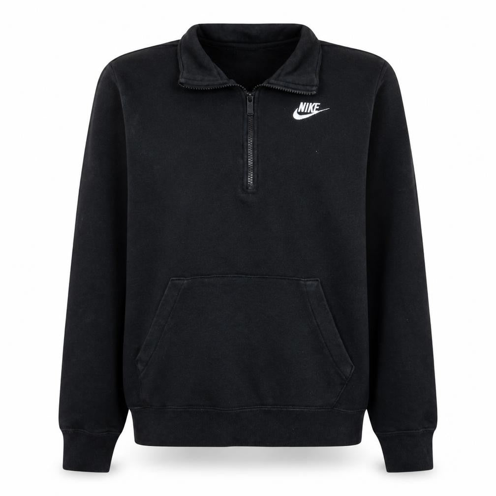 Nike Women's Black Small 1/4 Zip Fleece Sweatshirt