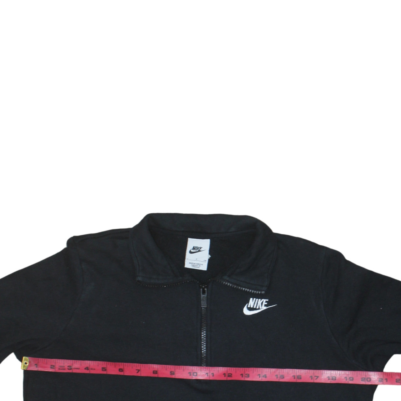 Nike Women's Black Small 1/4 Zip Fleece Sweatshirt
