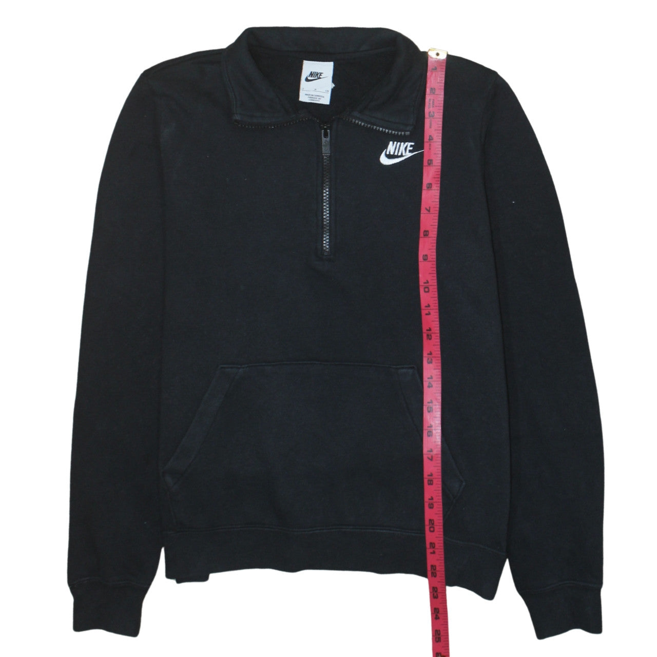 Nike Women's Black Small 1/4 Zip Fleece Sweatshirt