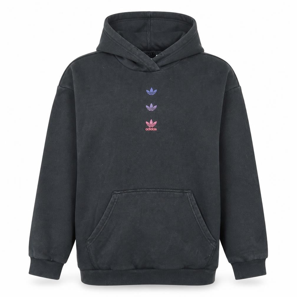 Adidas Womens Black XS Pullover Hoodie with Trefoil Logo