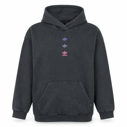 Adidas Womens Black XS Pullover Hoodie with Trefoil Logo