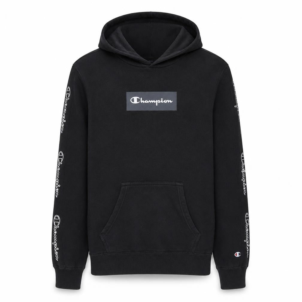 Champion Men's Black XS Pullover Hoodie with Logo Design