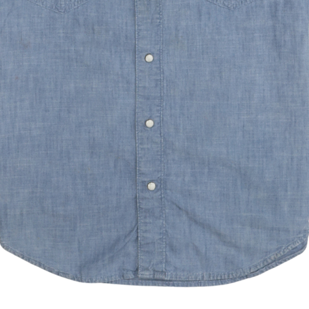 Levi's Men's Blue Chambray Short Sleeve Western Shirt Medium
