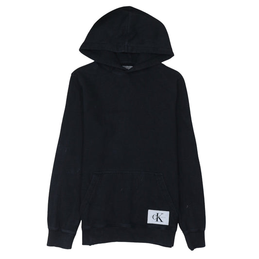 Calvin Klein Jeans Men’s Black Slim Fit Pullover Hoodie L