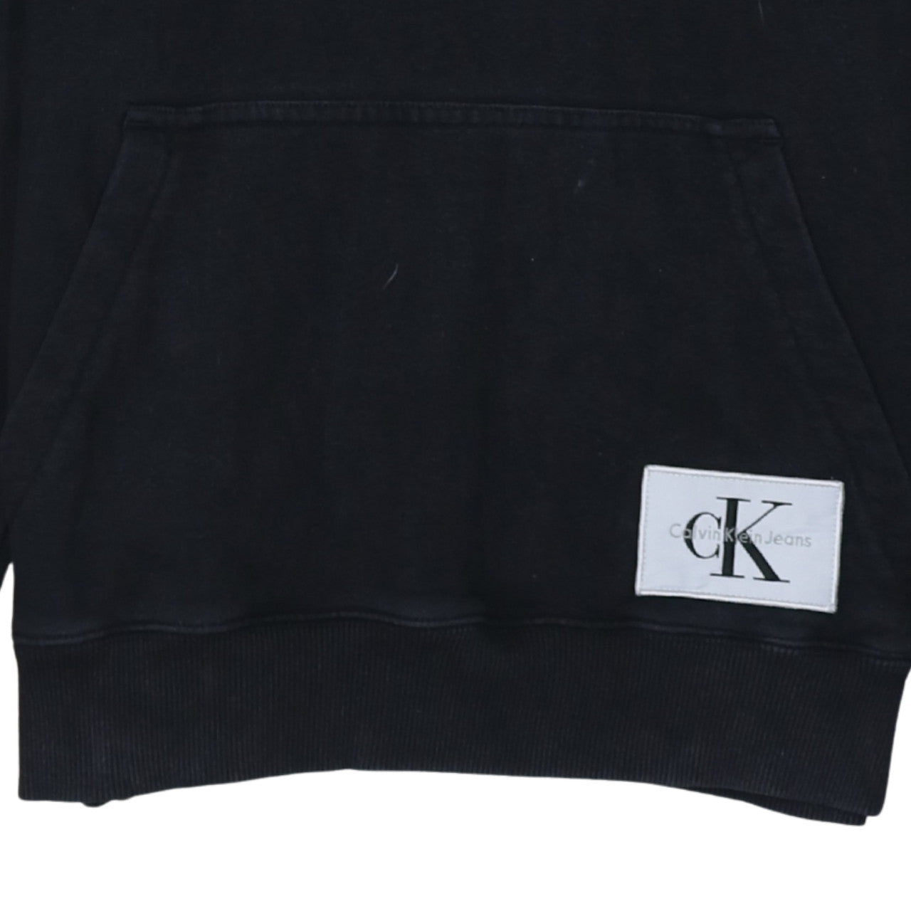 Calvin Klein Jeans Men’s Black Slim Fit Pullover Hoodie L